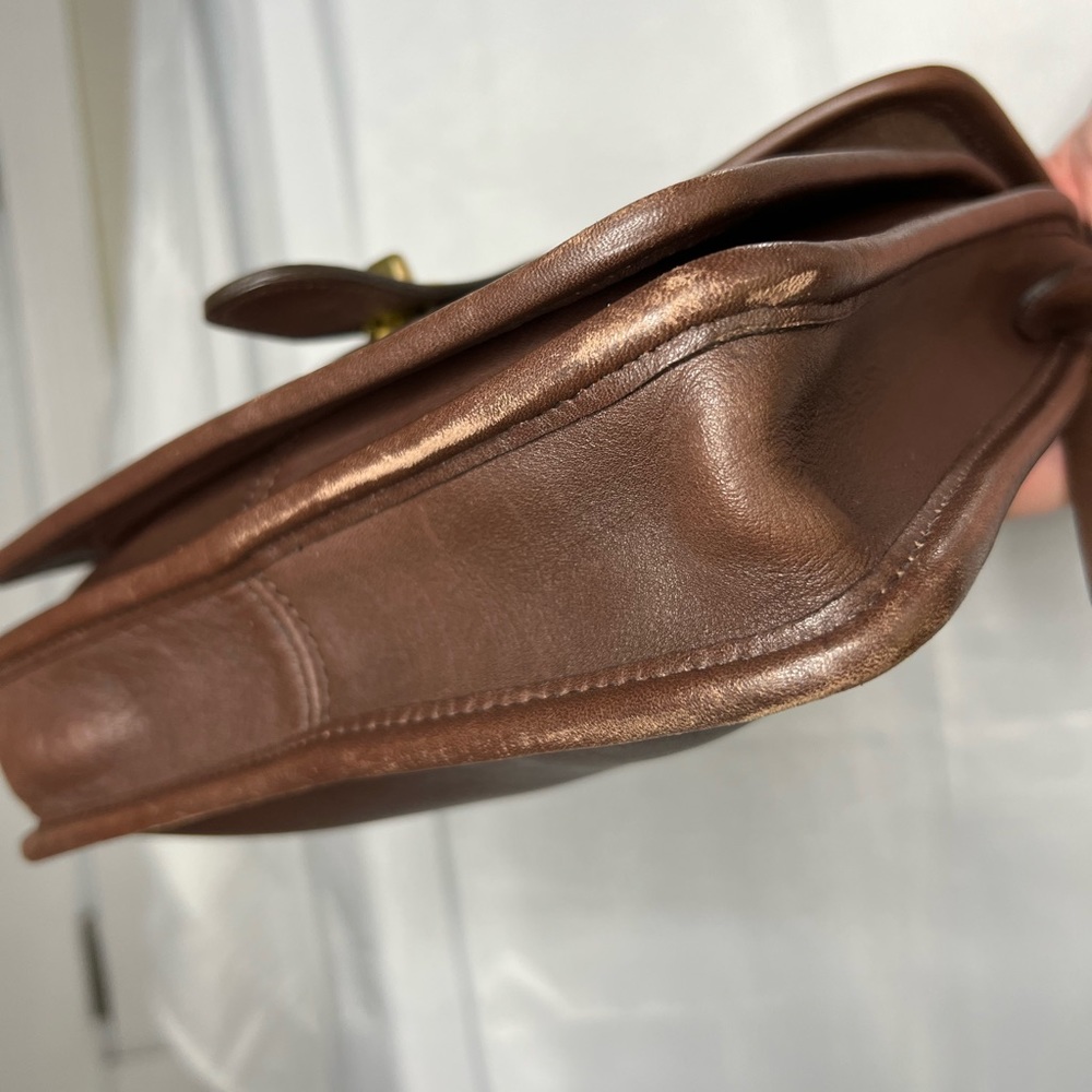 Vintage Brown Leather Coach Station Bag / Crossbody 🤎🎬 - Picture 15 of 16